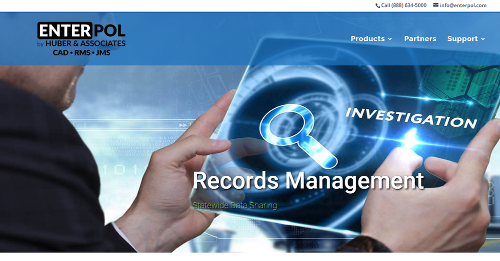 Enterpol Records Management System (RMS) Screenshot 1