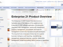 Enterprise 21 ERP Screenshot 1