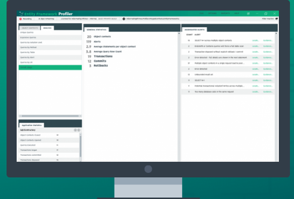 Entity Framework Profiler Screenshot 1