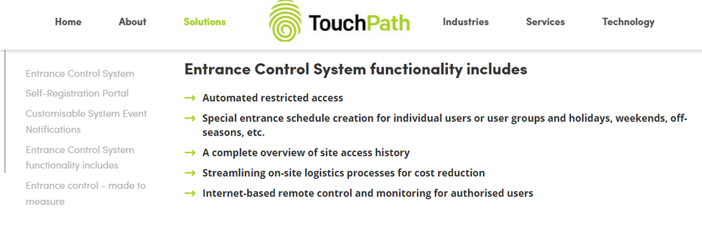 Entrance Control Screenshot 1