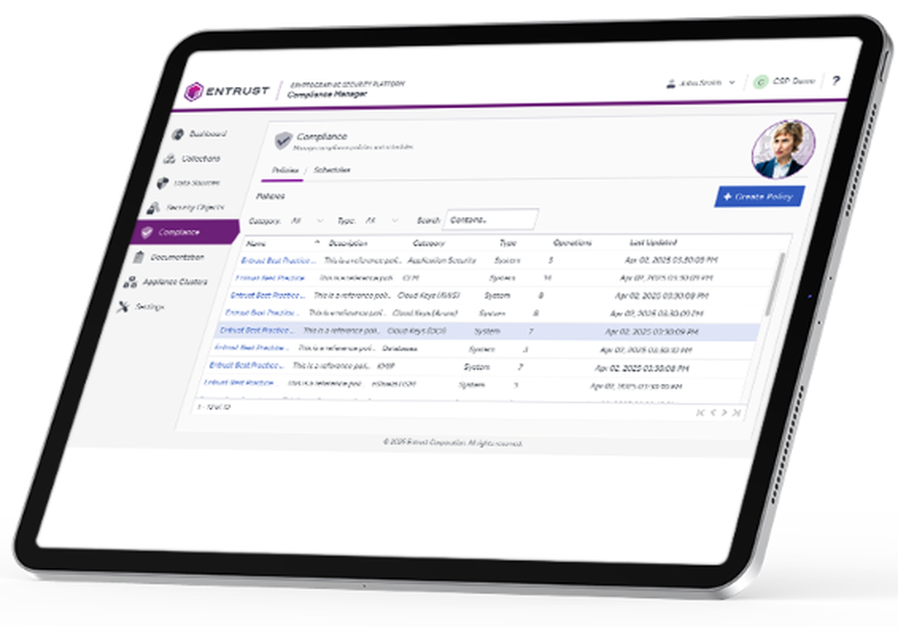 Entrust Cryptographic Security Platform Screenshot 1