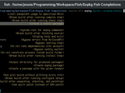 Option completions are context-sensitive.