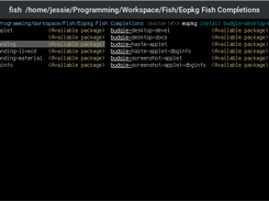 An example of package name completion.