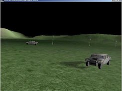 5 Two Hummer in the hills of heightmap.jpg with a few poles