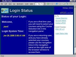 Student Login Status Page