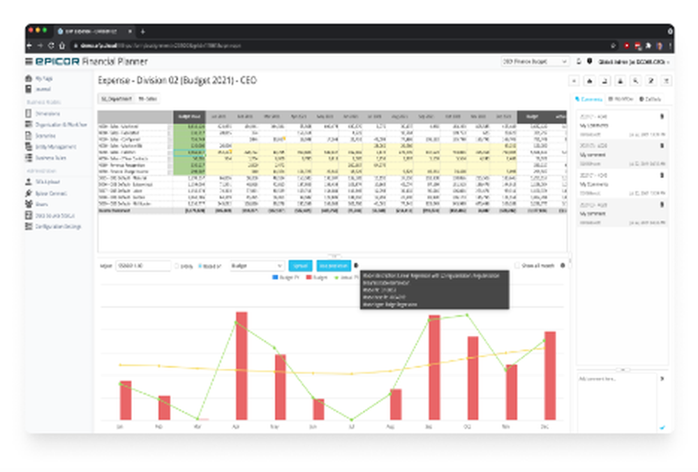 Epicor FP&A Screenshot 1