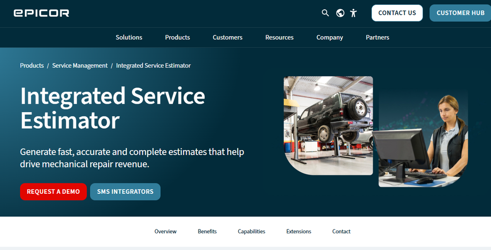 Epicor Integrated Service Estimator Screenshot 1