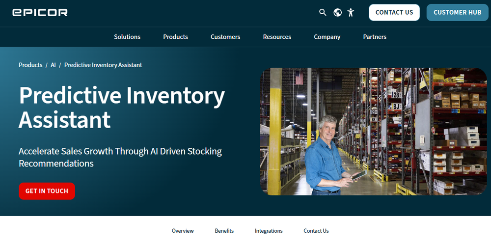 Epicor Predictive Inventory Assistant Screenshot 1