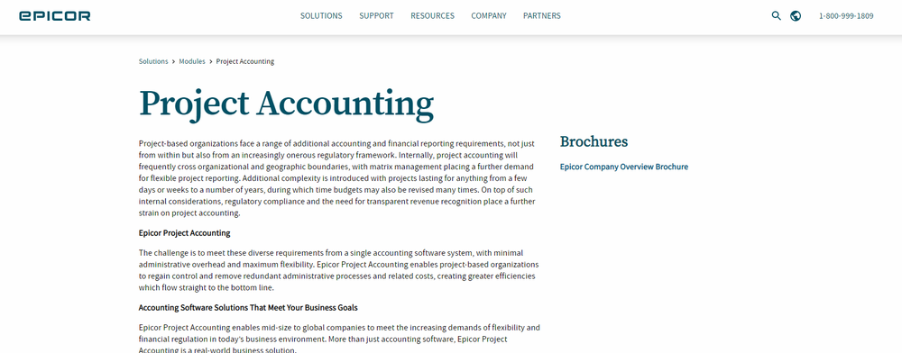 Epicor Project Accounting Screenshot 1