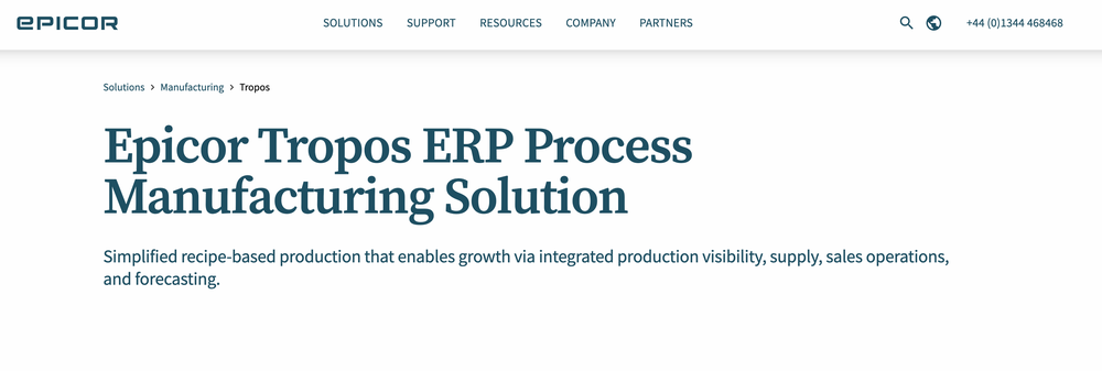 Epicor Tropos Screenshot 1