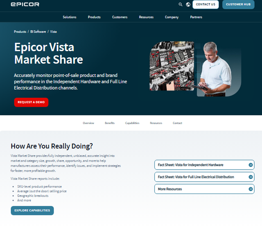 Epicor Vista Market Share Screenshot 1