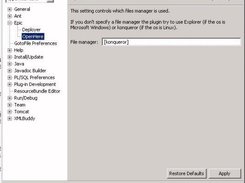 OpenHere preferences page
