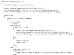 Client in usage