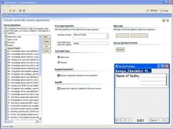 Design screen, alpha question, with PDA preview