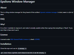 Epsilons Window Manager Screenshot 1