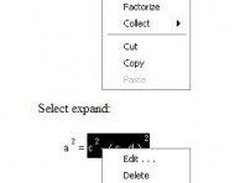 Right-click on expressions to apply operations to them