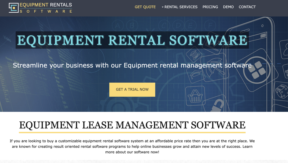 EquipmentRentalSoftware.com Screenshot 1