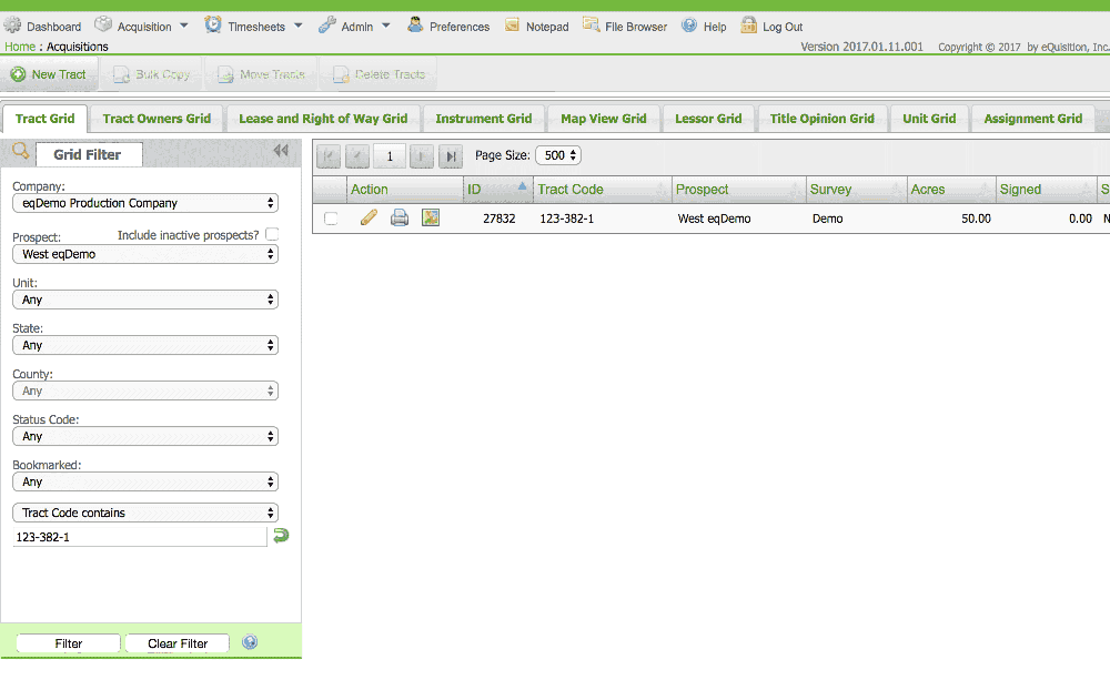 eQuisition Screenshot 1