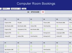 Main booking window