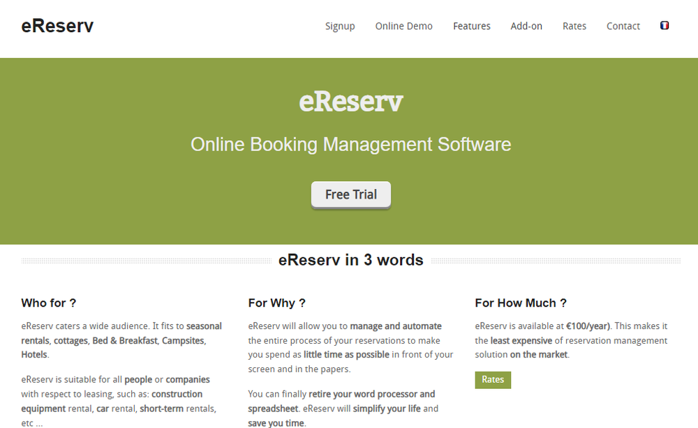 eReserv Screenshot 1