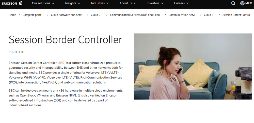 Ericsson Session Border Controller (SBC) Screenshot 1