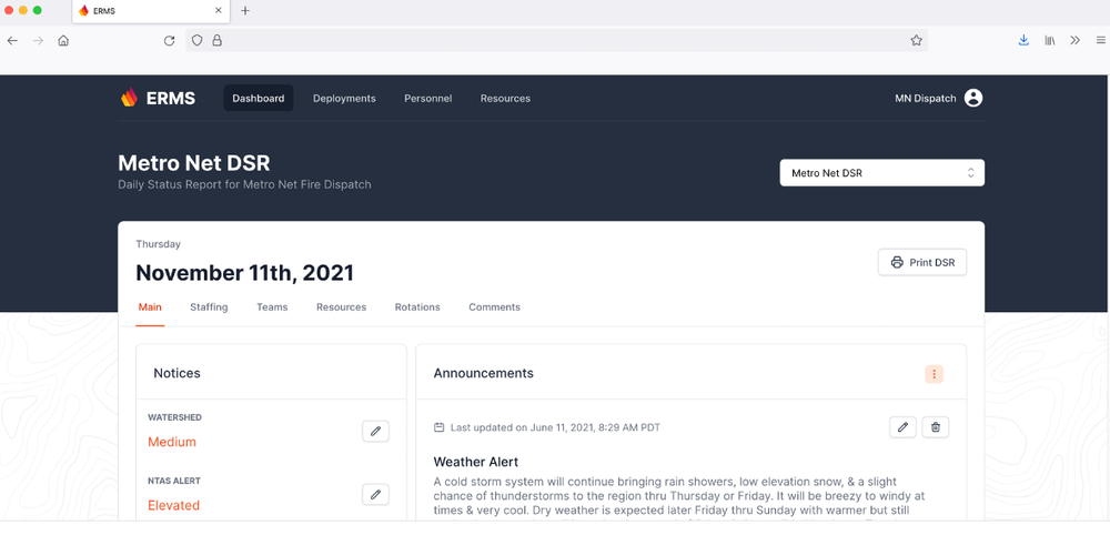 ERMS Screenshot 1