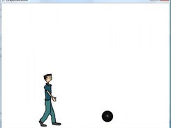 Player walking, enemy ready to strike