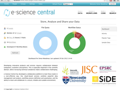 e-Science Central homepage