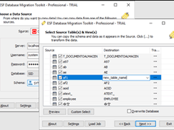 ESF Database Migration Toolkit Screenshot 1