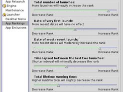 Launcher ranking settings