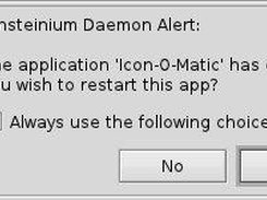 Daemon application restart prompt