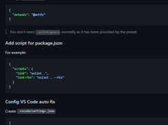 eslint-config Screenshot 1