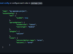 eslint-plugin-unicorn Screenshot 1