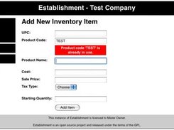 Add New Inventory Item - Validation - 0.32a
