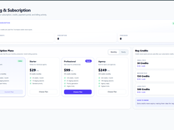 Flexible subscription plans and credit packs for every staging volume