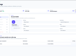 Manage your account, workspace, and credits from one dashboard