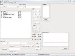 Estes POS main screen