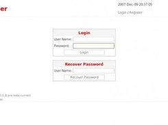 Login page