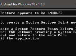 ESU Assist | System Restore  Point