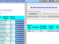 A blood request form of Blood Bank module