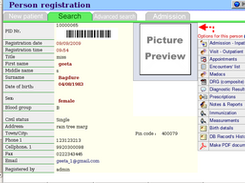 Patient Details Screen in e-Svaasthya 