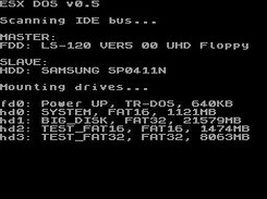 esxdos v0.5 bios/boot screen.