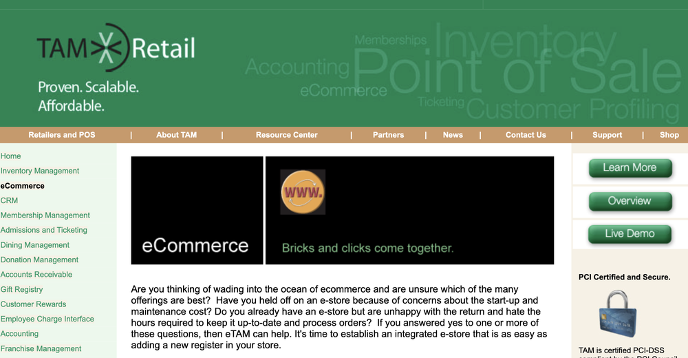 eTAM Screenshot 1