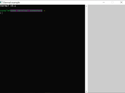 Screenshot of the example build