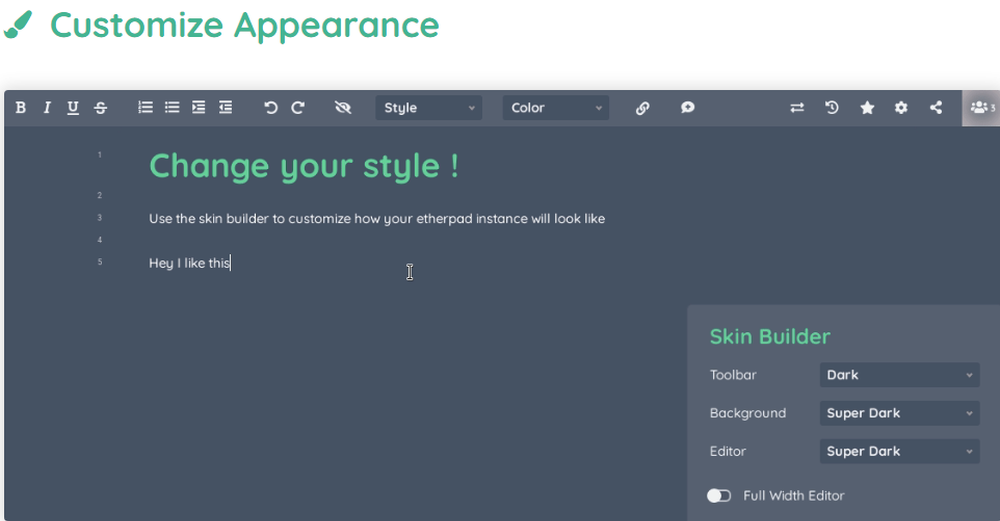 Etherpad Screenshot 1