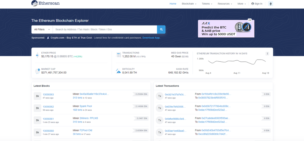 Etherscan Screenshot 1