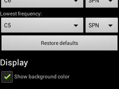 Display and control options (Etheric Synthesizer 0.1.0)