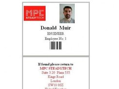 Clockcards with barcode