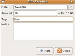 Expense Tracker in Linux - Add Expense