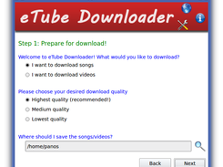 Step 1 - Settings for the downloading session